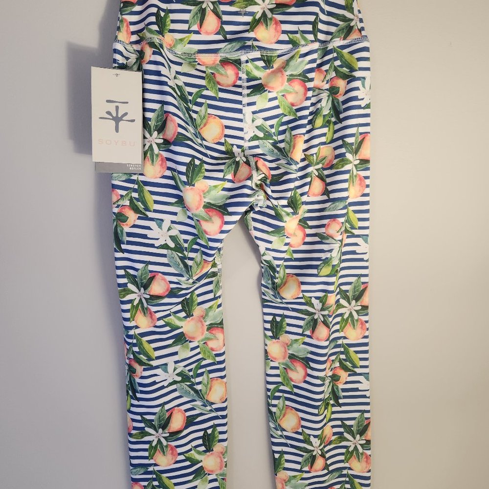 Soybu Legging size small Fruit stripe design, workout wear